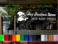 CUSTOM TEXT Store Name Window Door Decal Sign